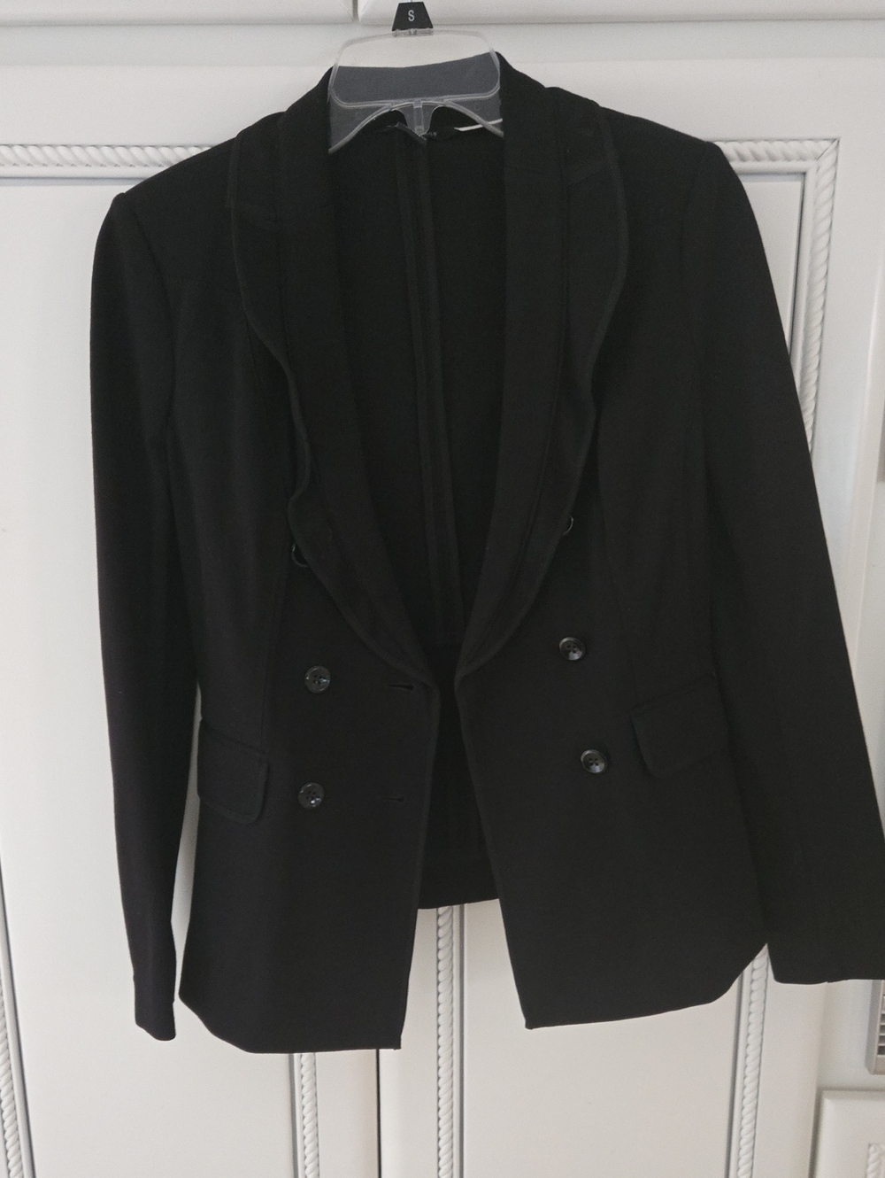 White House Black Market Black Double-Breasted Women's Blazer